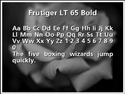 Frutiger LT 65 Bold Font Preview