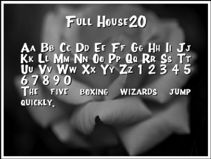 Full House20 Font Preview