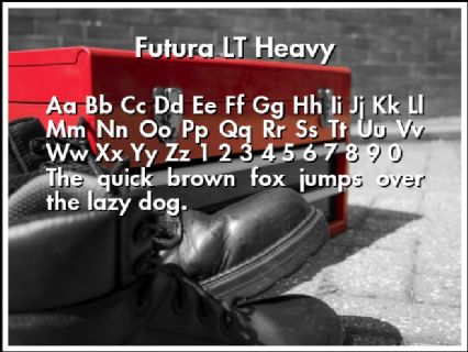 Futura LT Heavy Font Preview