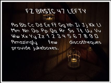 FZ BASIC 47 LEFTY Font Preview