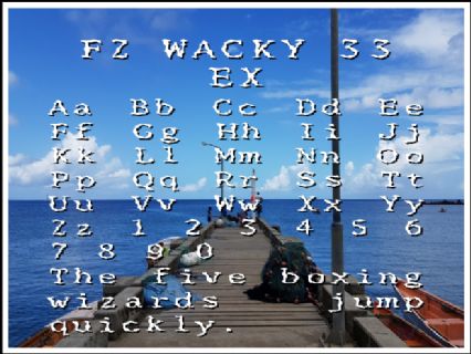 FZ WACKY 33 EX Font Preview