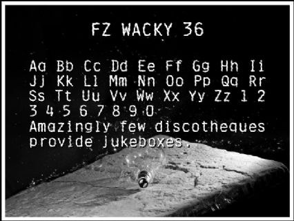 FZ WACKY 36 Font Preview