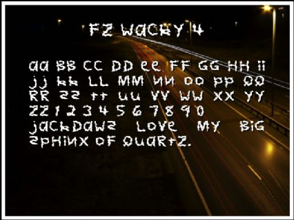 FZ WACKY 4 Font Preview