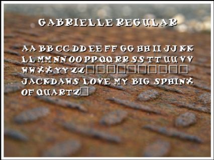 GABRIELLE Regular Font Preview