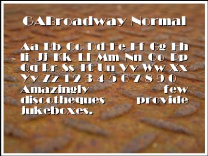GABroadway Normal Font Preview
