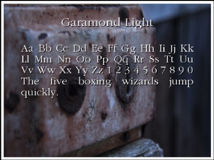 Garamond Light Font
