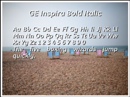 GE Inspira Bold Italic Font