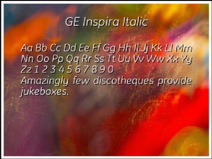 GE Inspira Italic Font Preview