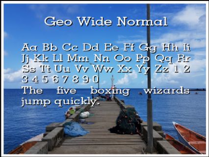 Geo Wide Normal Font Preview