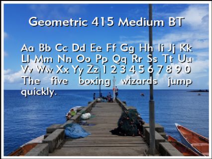 Geometric 415 Medium BT Font