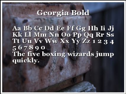 Georgia Bold Font