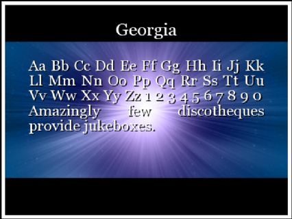 Georgia Font