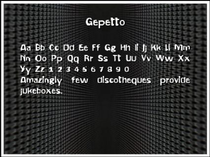 Gepetto Font Preview