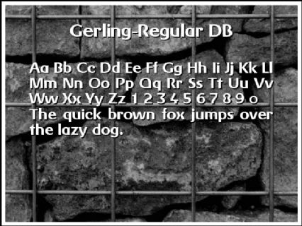 Gerling-Regular DB Font Preview