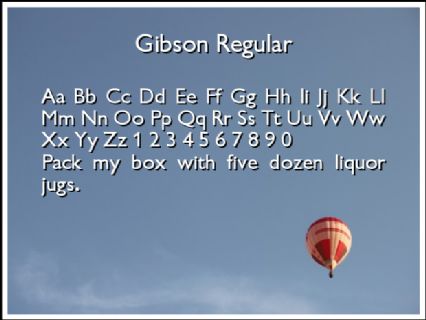 Gibson Regular Font Preview