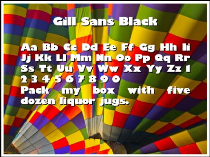 Gill Sans Black Font