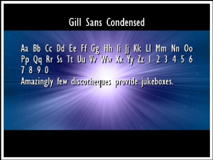 Gill Sans Condensed Font