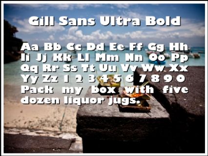 Gill Sans Ultra Bold Font