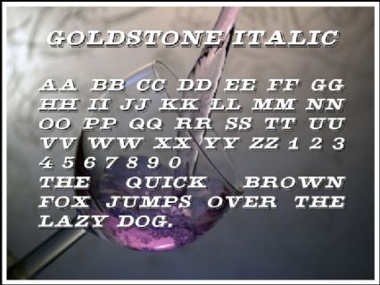 Goldstone Italic Font Preview