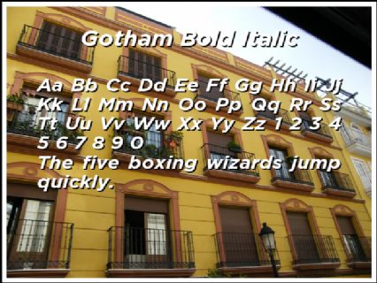 Gotham Bold Italic Font