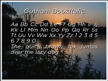 Gotham BookItalic Font
