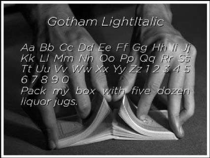 Gotham LightItalic Font
