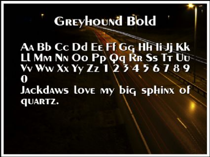 Greyhound Bold Font Preview