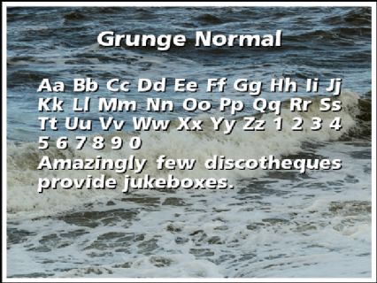 Grunge Normal Font Preview