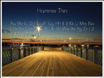 Hammer Thin Font Preview