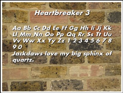 Heartbreaker 3 Font Preview