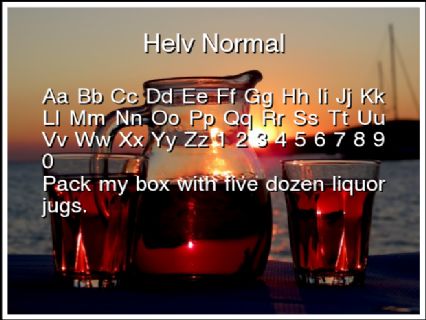 Helv Normal Font Preview
