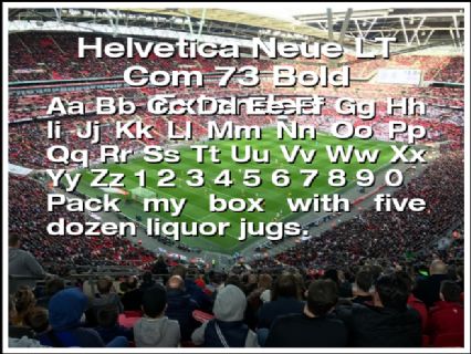 Helvetica Neue LT Com 73 Bold Extended Font Preview