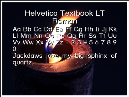 Helvetica Textbook LT Roman Font Preview