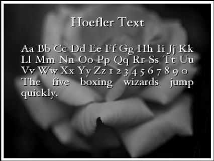 Hoefler Text Font Preview