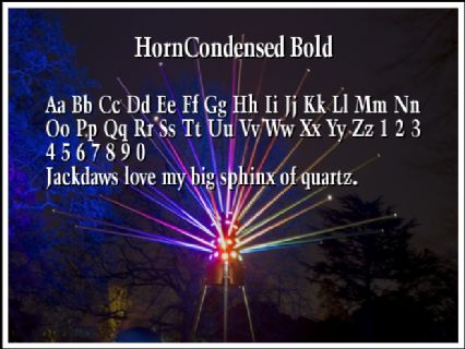 HornCondensed Bold Font Preview