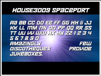 HOUSE3009 Spaceport Font