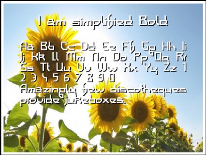 I am simplified Bold Font Preview