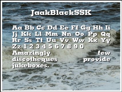 JaakBlackSSK Font Preview