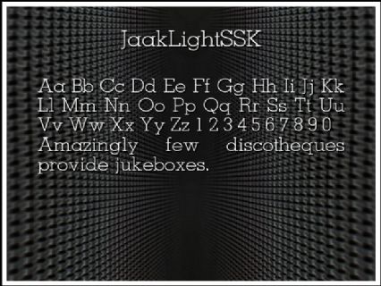 JaakLightSSK Font Preview