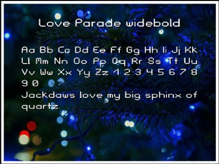 Love Parade widebold Font Preview