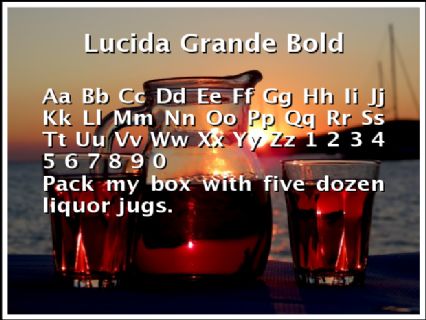 Lucida Grande Bold Font Preview