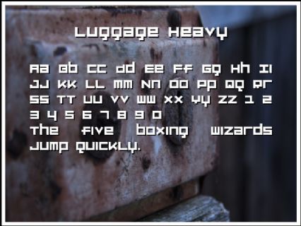 Luggage Heavy Font