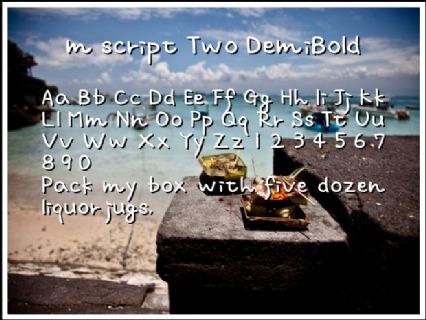 m script Two DemiBold Font Preview