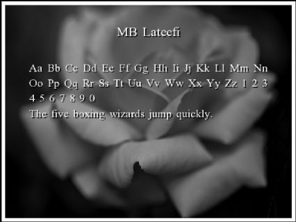 MB Lateefi Font Preview