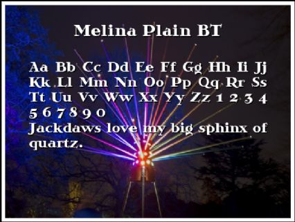 Melina Plain BT Font Preview