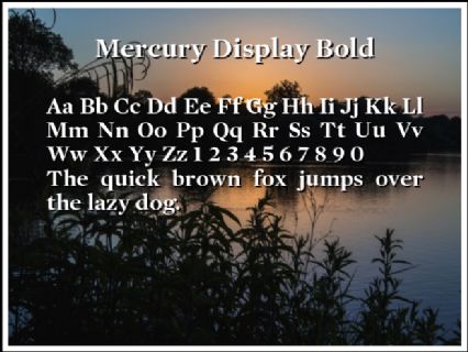 Mercury Display Bold Font Preview
