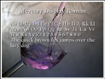 Mercury Display Roman Font Preview