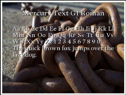 Mercury Text G1 Roman Font