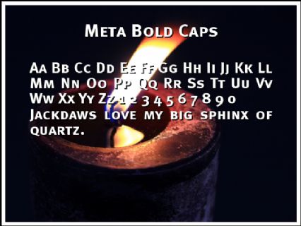 Meta Bold Caps Font Preview