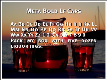 Meta Bold Lf Caps Font